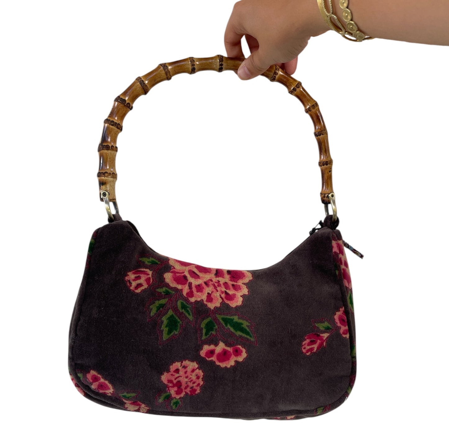 Bolso Media Luna con asa de bambú
