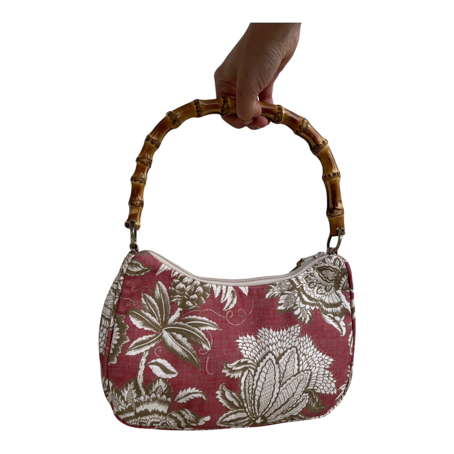 Bolso Media Luna con asa de bambú