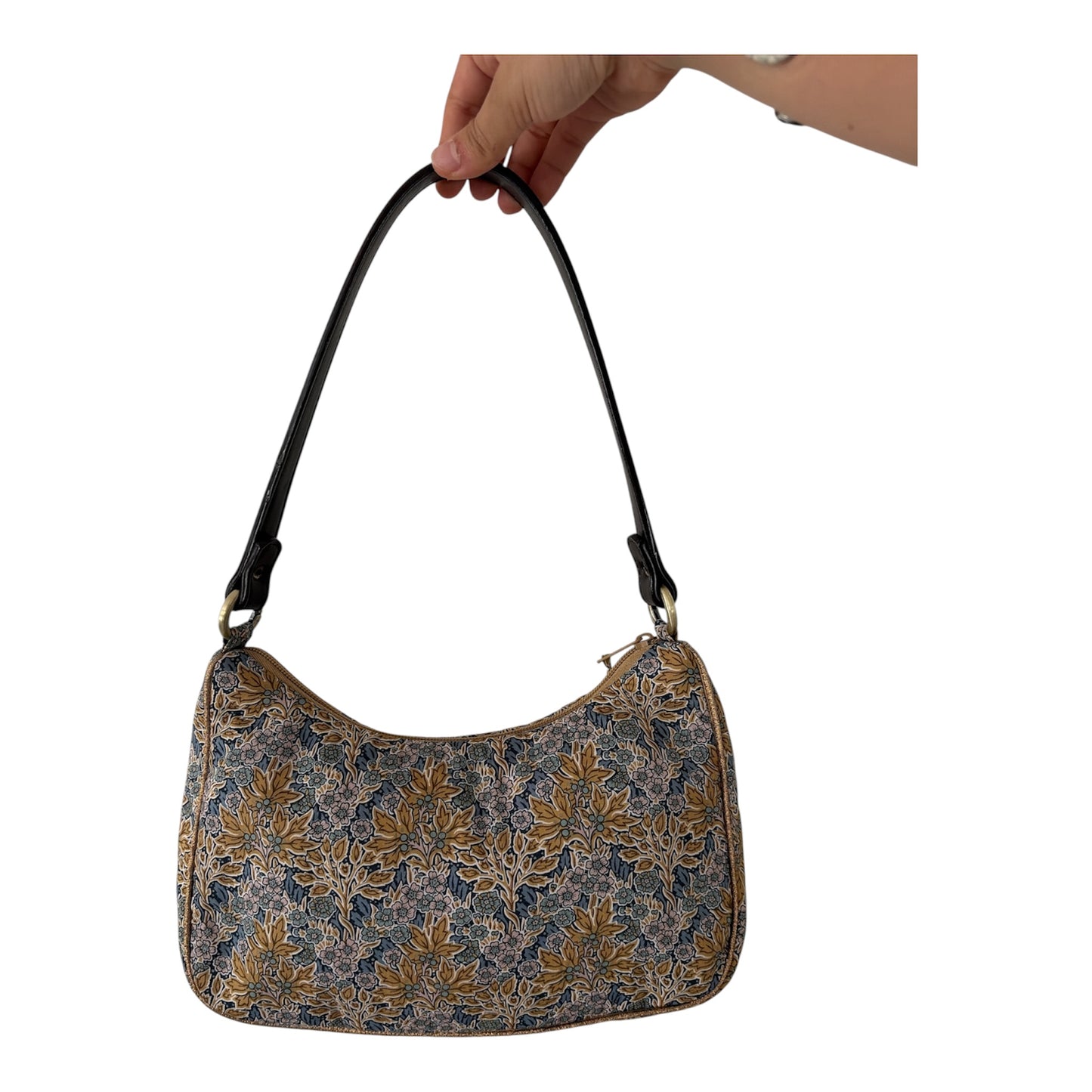 Bolso Media Luna con asa de cuero