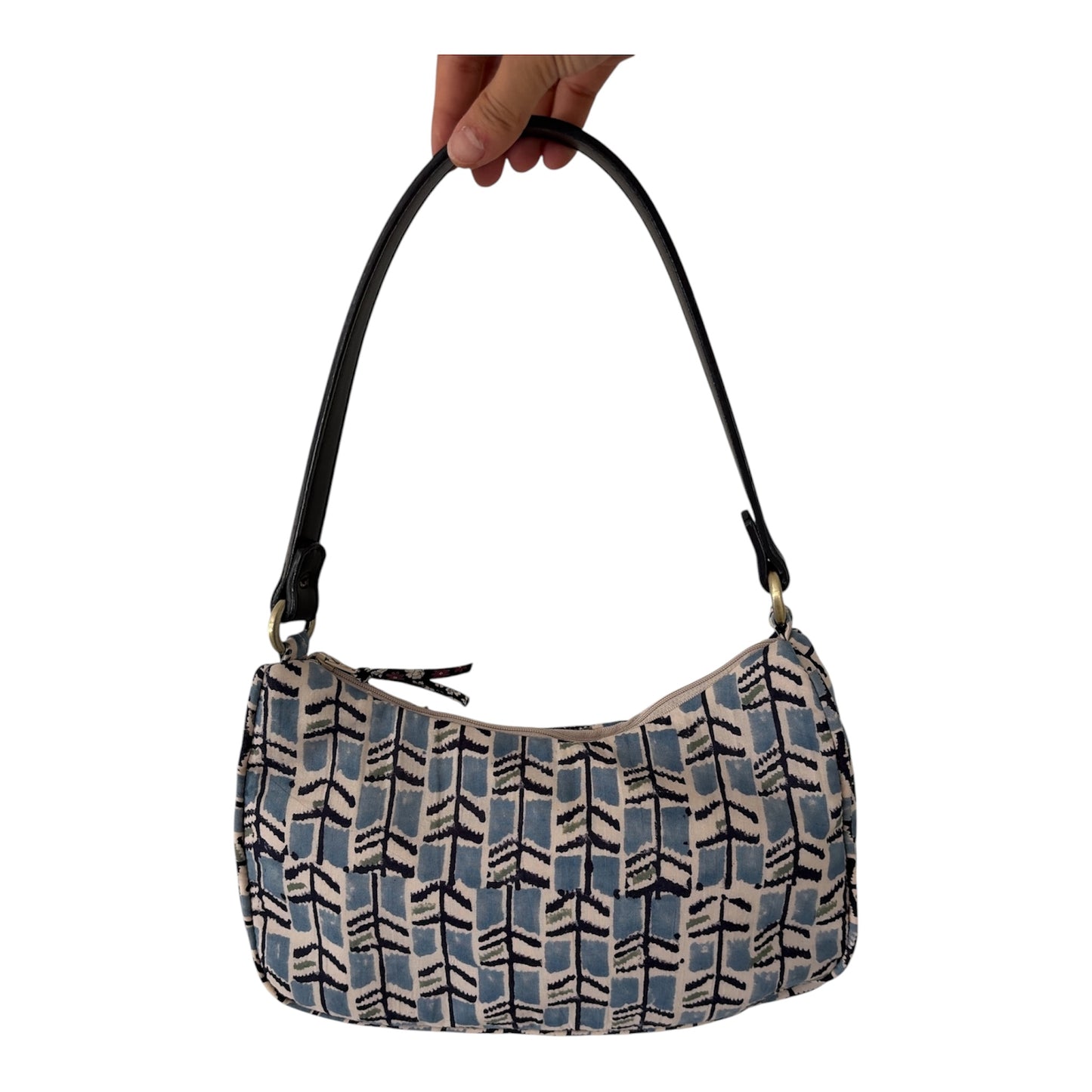 Bolso Media Luna con asa de cuero