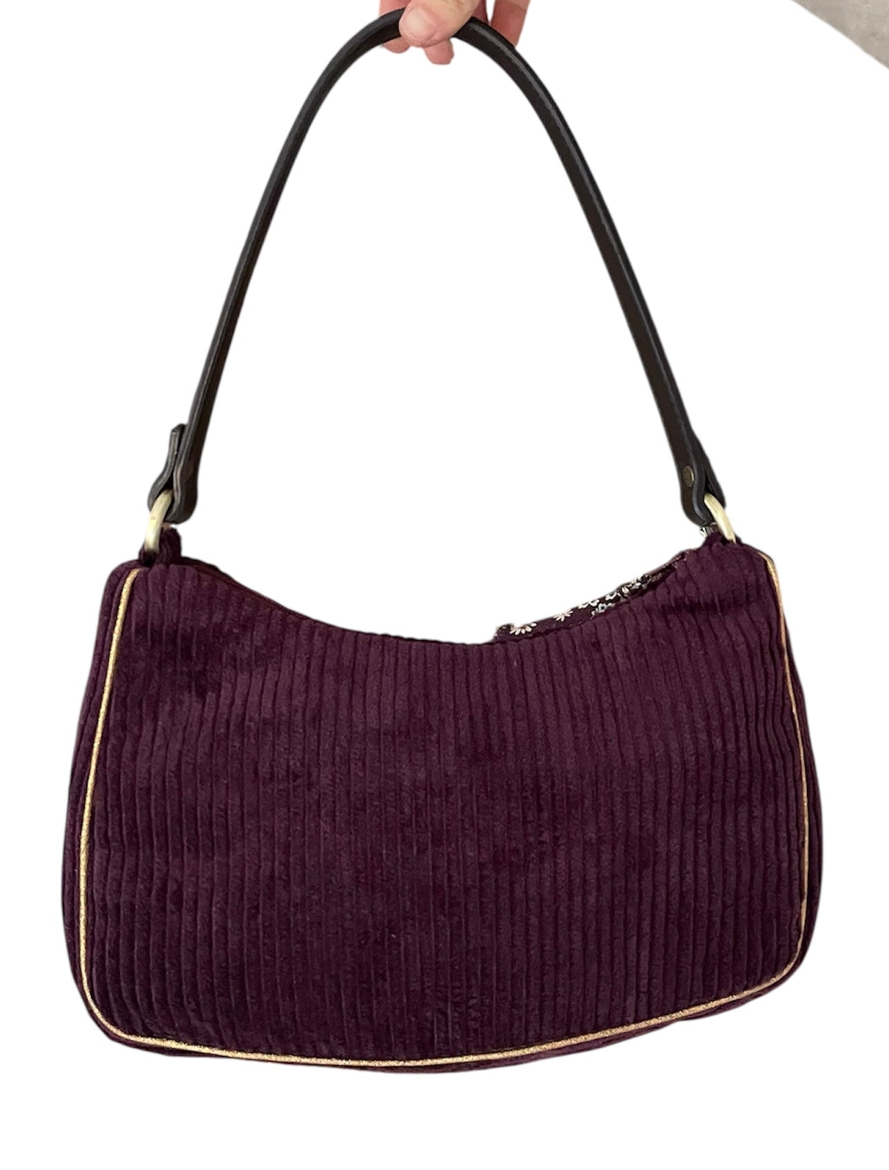 Bolso Media Luna terciopelo